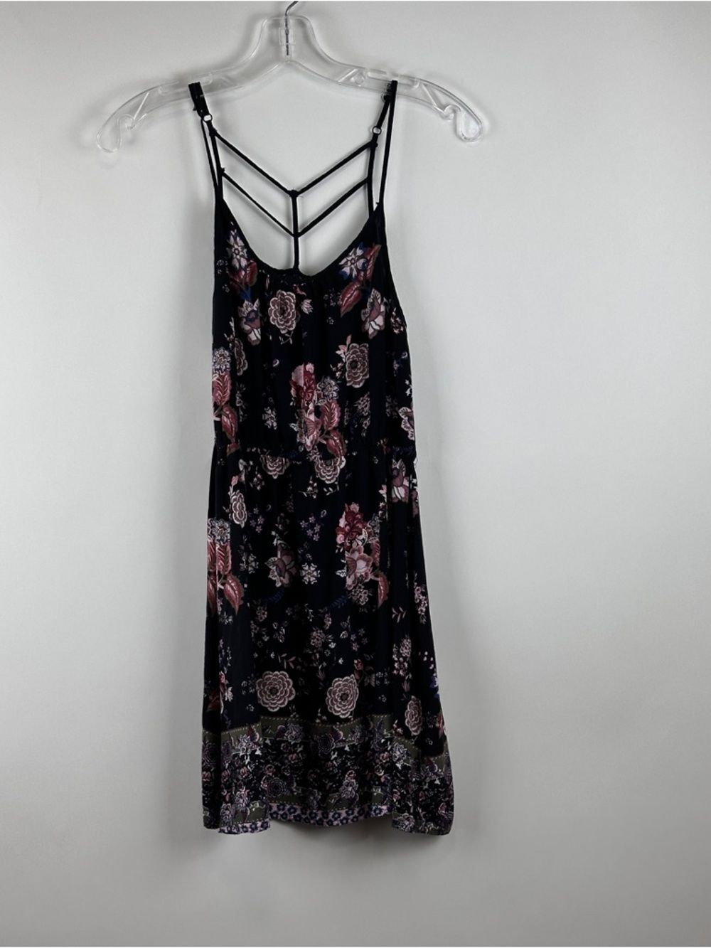 Floral Sleeveless Dress Womens Spaghetti Strap Summer Size S